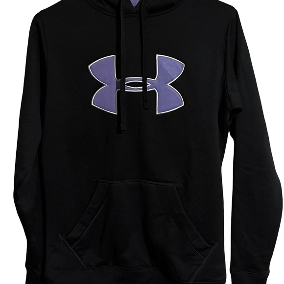 Under Armour Women’s XS NWOT Black & Purple Drawstring Hoodie Comfortable. - Picture 9 of 14